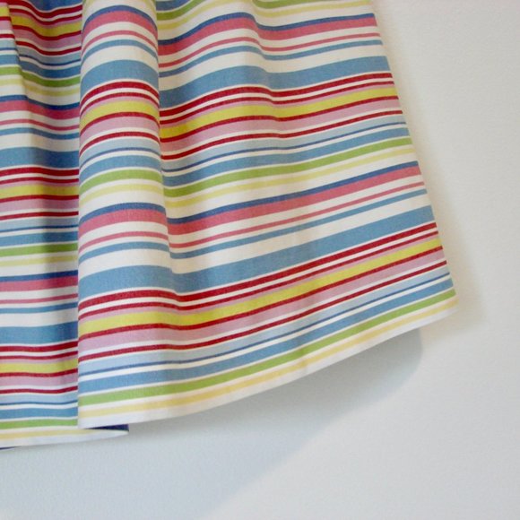 Talbots Striped Skirt Blue Pink Colourful Pleated A-Line Flare Skirt Size 2 - Picture 9 of 14
